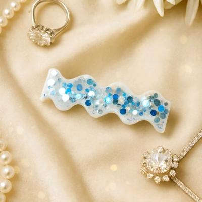 گیره رزینی اکلیلی نقره ای تکی