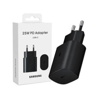 شارژر اوریجینال سامسونگ 25W تایپ سی مدل EP-TA800 دو پین مشکی