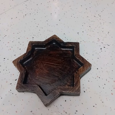 زیر لیوانی خورشید طرح چوب