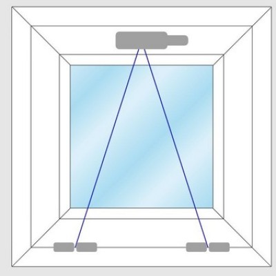 آیتم شماره یک: پنجره دوجداره هواکش سرویسی همراه شیشه و یراق