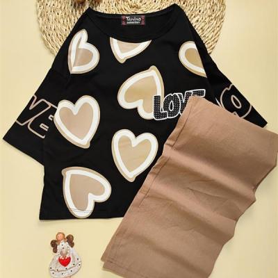 ست کراپ شلوار بیرونی دخترانه عیدانه