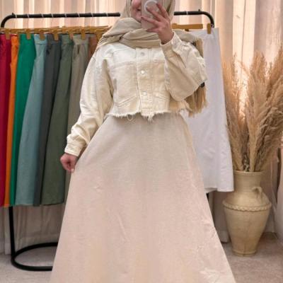 دامن زنانه جنس لینن ازبک قد100 فری سایز