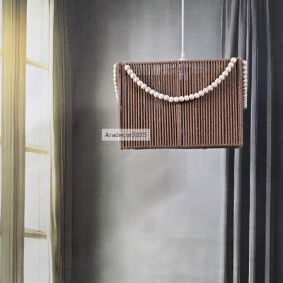 لوستر مهره و مکرومه مدل مربع