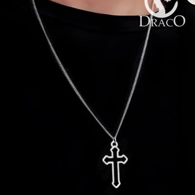 گردنبند صلیب توخالی کوچک مدل مینیمال