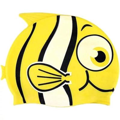 کلاه شنا بچه گانه طرح ماهی ( زرد )