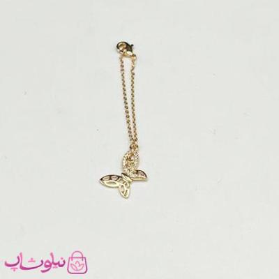 آویز ساعت زنانه ysx طرح پروانه نگین دار کد 899