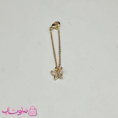 آویز ساعت زنانه ysx طرح پروانه طلایی کد 899