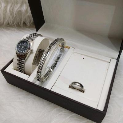 ست ساعت، دستبند و حلقه استیل زنانه رولکس