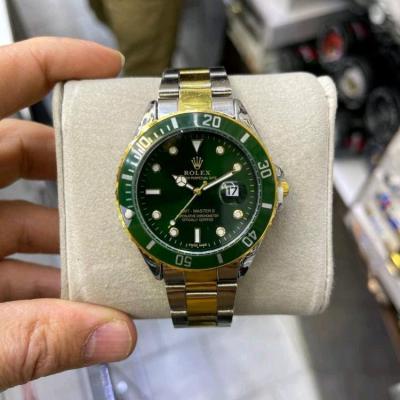 ساعت رولکس ساب مارینر مردانه – صفحه سبز، بند دو رنگ