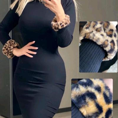 پیراهن بلند زنانه پرشیا مدل خز دار