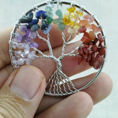 آویز درخت زندگی با سنگ های هفت سنگ اصل