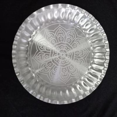 سینی روحی لب کنگره طرح دار لیزری ورق ضخیم دهانه 31 سانت