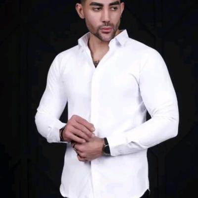 پیراهن مردانه سفید دوشین دکمه مخفی ارسال رایگان