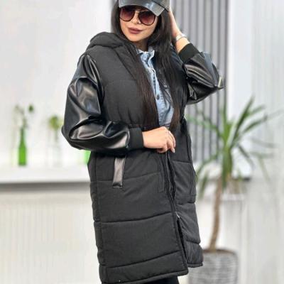 کاپشن آستین چرم نیکا