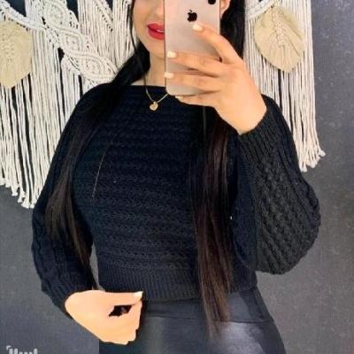 کراپ بافت فندقی مشکی