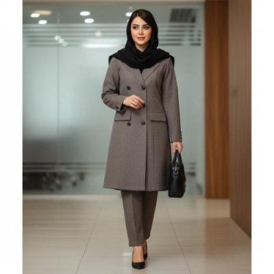 مانتو شلوار اداری 6 دکمه ساده پرشیا زنان دخترانه مناسب 36 تا 52
