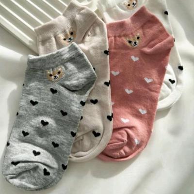 جوراب مچی فانتزی زنانه و دخترانه 12 جفتی قلبی