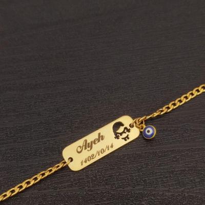 دستبند نوزاد دختر رنگ ثابت و ضدحساسیت