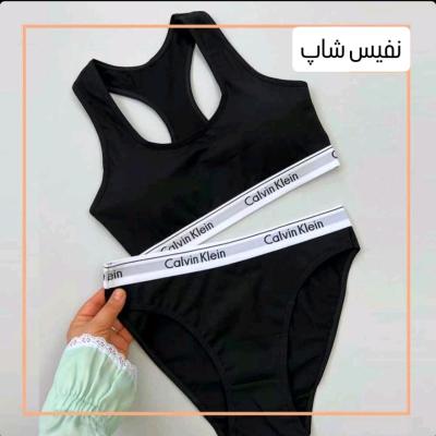 ست نیم تنه شورت کلوین کلین ست نیم تنه شورت سفید و سیاه سایز 36 الی 46