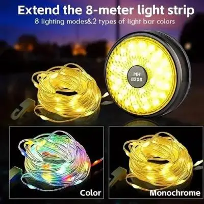 چراغ چادر ریسه‌ای شارژی مدل MH-8208