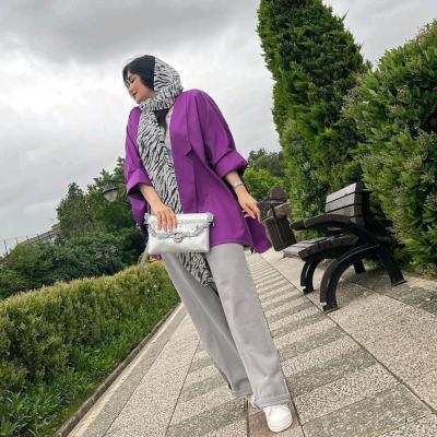 پانچو زنانه کتان گلنزو مدل مانتو پانچو