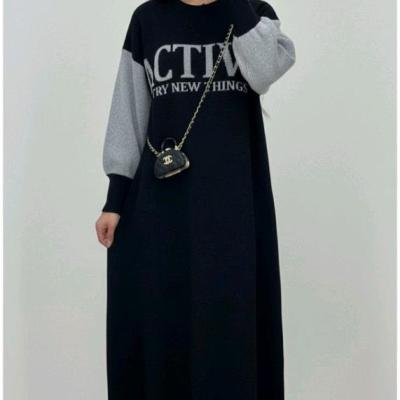 پیراهن روزمره زنانه پشمی کفتان مدل بافت اکتیو