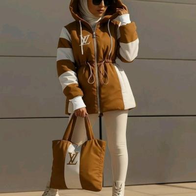 کاپشن های اسپورت دخترانه ضخیم مموری به همراه کیف ست 52488