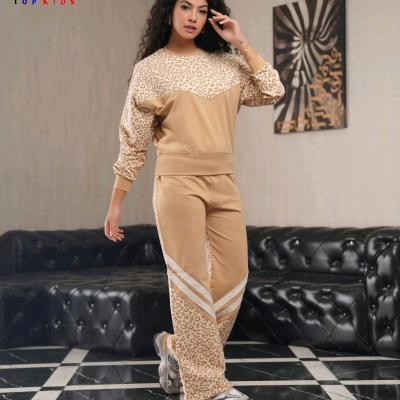 ست بلوز شلوار دخترانه حاشیه پوست ماری و پلنگی