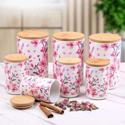 پاسماوری گلدار سرامیکی 7 پارچه