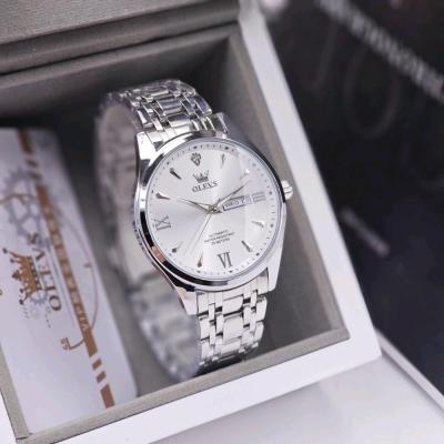 ساعت مردانه استیل ضد آب کوارتز طرح یونانی روزشمار و ایام هفته الوز