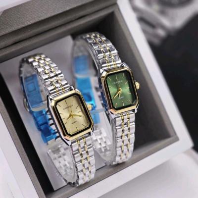 ساعت زنانه استیل صفحه مستطیلی موتور کوارتز قاب الماسی ضد آب کارتیه