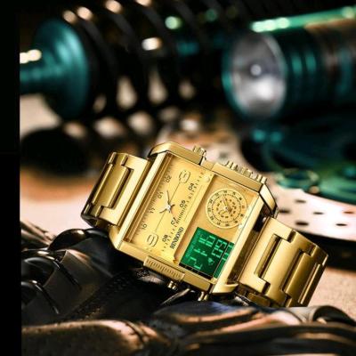 ساعت مردانه فولادی سه زمانه با سه موتور مجزا ضد آب شیشه سافایر بین بان