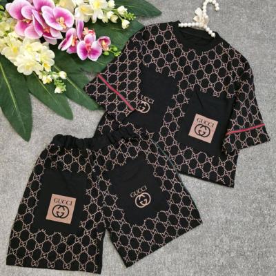 ست تیشرت شلوارک آتوسا طرح گوچی