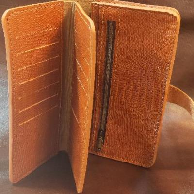 کیف پول چرم طبیعی دست دوز