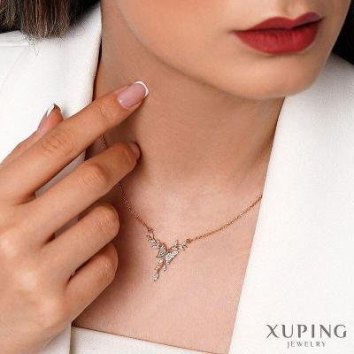 گردنبند گل و پروانه برند ژوپینگ