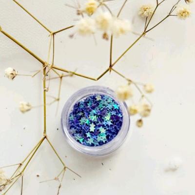 دیزاین ناخن ستاره نیلی