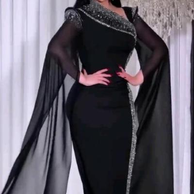 پیراهن شب زنانه کرپ مدل سیما