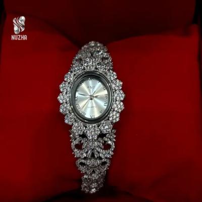 ساعت نقره جواهری زنانه کدsz1015