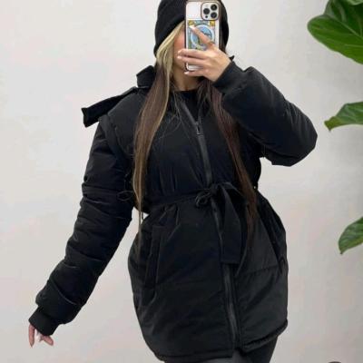 کاپشن سیلیکونی زنانه داخل خز ببعی-156407