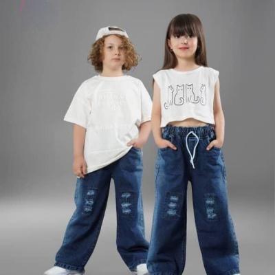 شلوار نیم بگ دخترانه پسرانه زاپدار