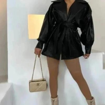 کت مجلسی چرم پوست ماری ژیله دار