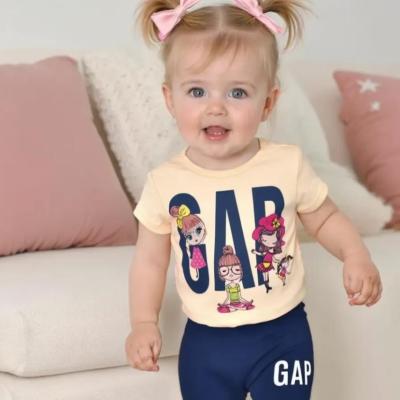 تیشرت وشورت دخترانه طرح عروسکی سایز30و35