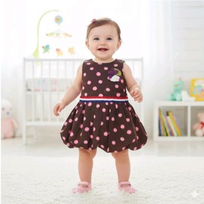 سارافون دخترانه کتان baby kids خارجی3ماه تا2سال