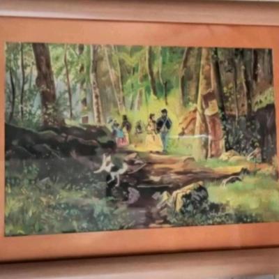 تابلو نقاشی آبرنگ قاب شده 44 در34