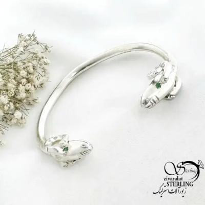 دستبند النگویی قوچ با نقره 925 عیار کد 20032