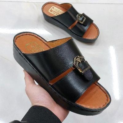 دمپایی مردانه عربی المطراش چرمی.صندل مردانه المطراش.دمپایی طبی مردانه