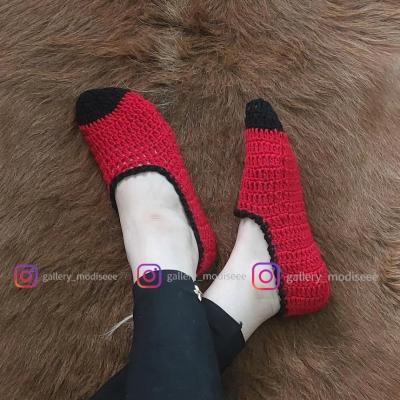 پاپوش بافت زنانه تک رنگ ویژه یلدا سایز 37 تا 41