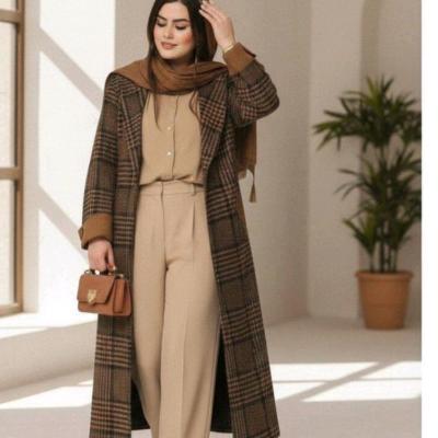 پالتو بلند زنانه مدل دلبران جنس پیردوپل درجه یک