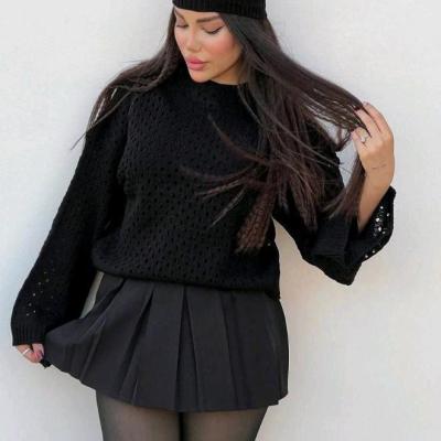 ست کراپ و کلاه بافت آکرلیک