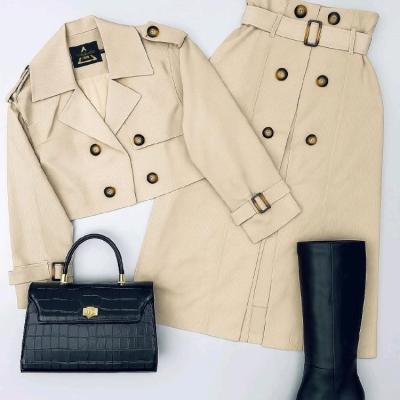 ست کت دامن ضدآب زنانه مدل آلامد جنس تی سی ضدآب+استر